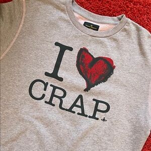 Vivienne Westwood I LOVE CRAP grey/pink SS15 brand new Large
